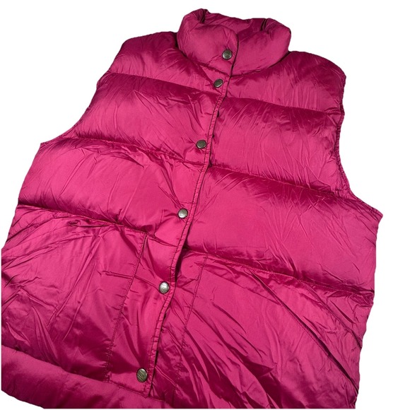 L.L. Bean Jackets & Blazers - Vintage LL Bean Goose Down Puffer Vest Women M Red Button Insulated